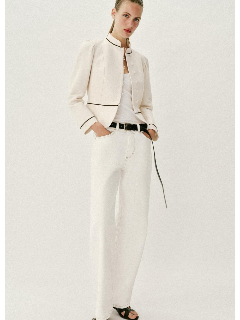 Zara Tailored Piping Blazer NWT - Picture 12 of 16